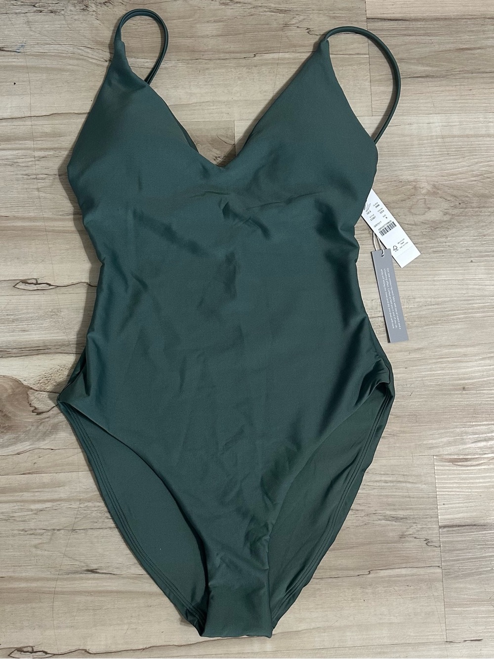 J Crew Simply Sage Green Lana One Piece in Classic Sculpt Womens Size 8 new - Picture 3 of 9